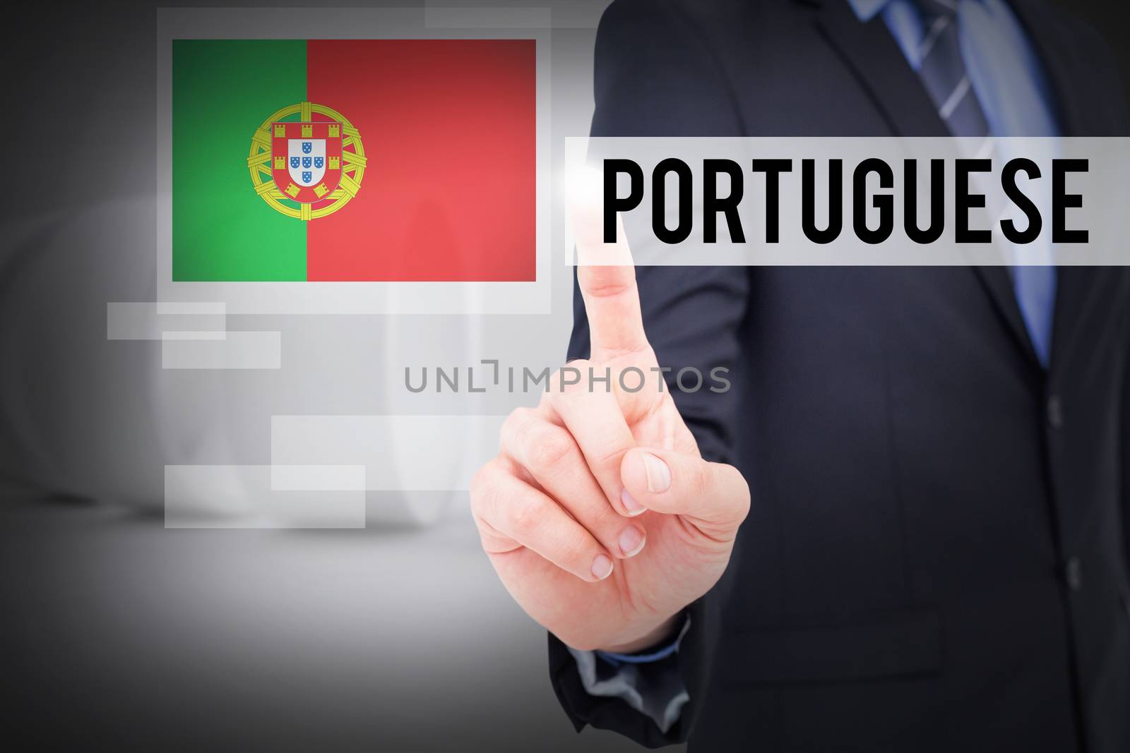 Portuguese against white abstract room by Wavebreakmedia