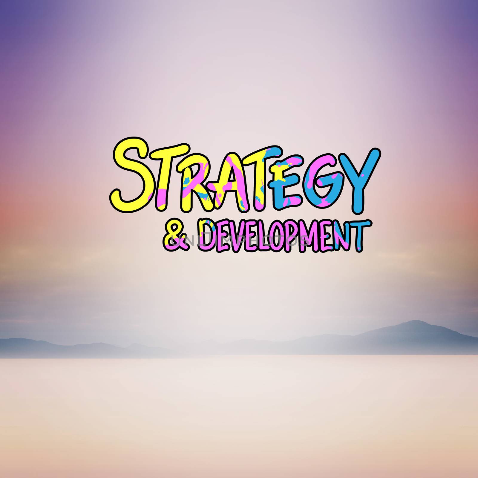 strategy and development against serene landscape