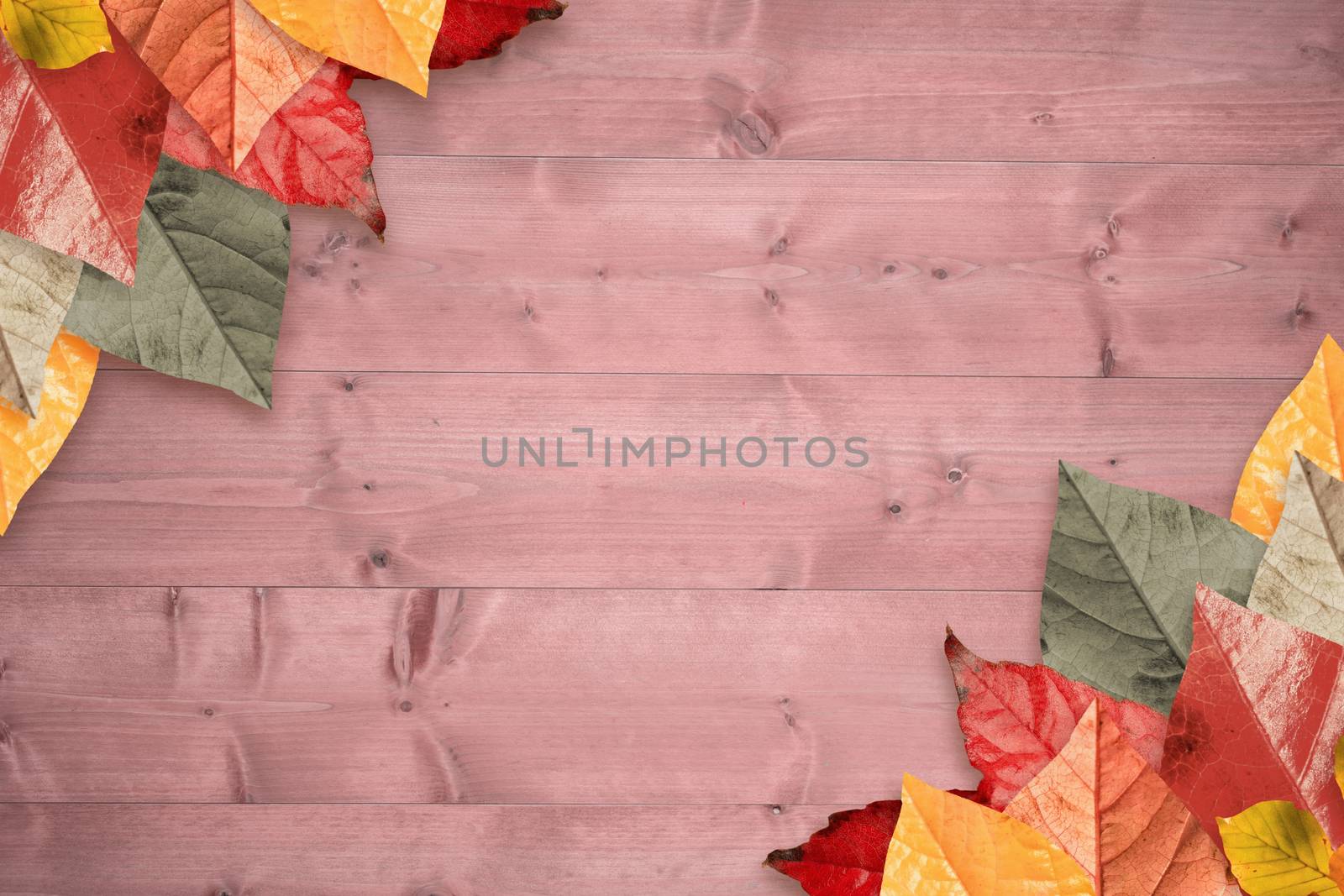 Composite image of autumn leaves pattern by Wavebreakmedia
