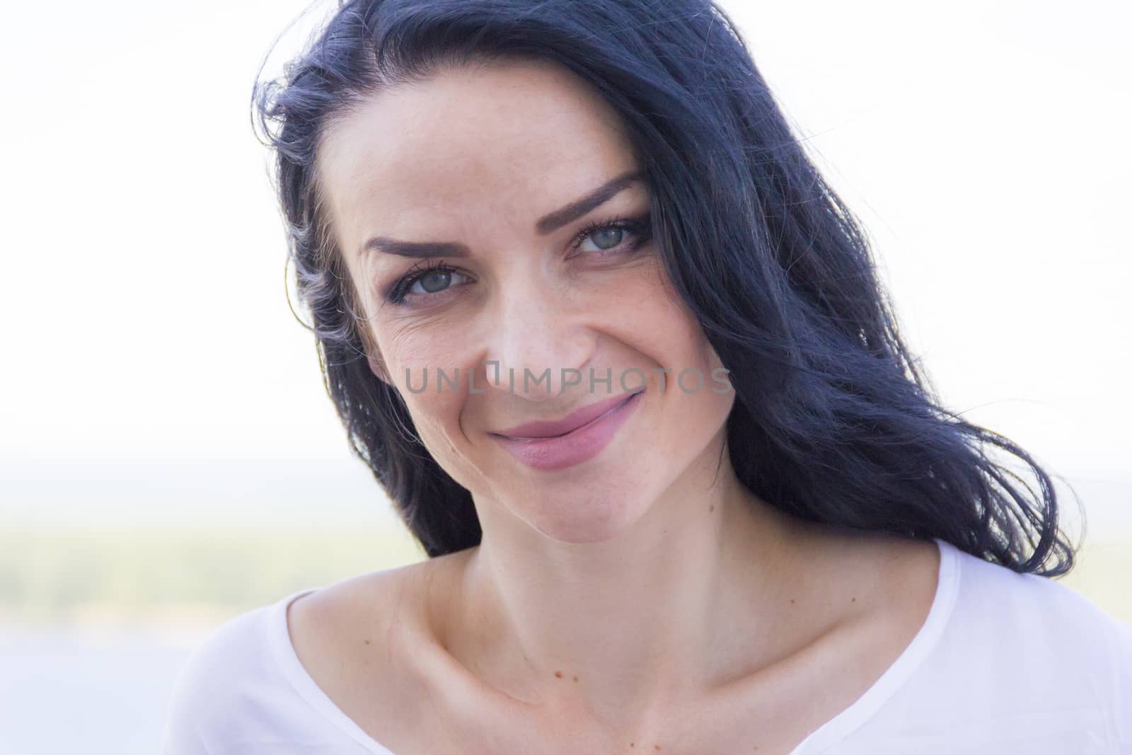 Photo of European woman with black hair