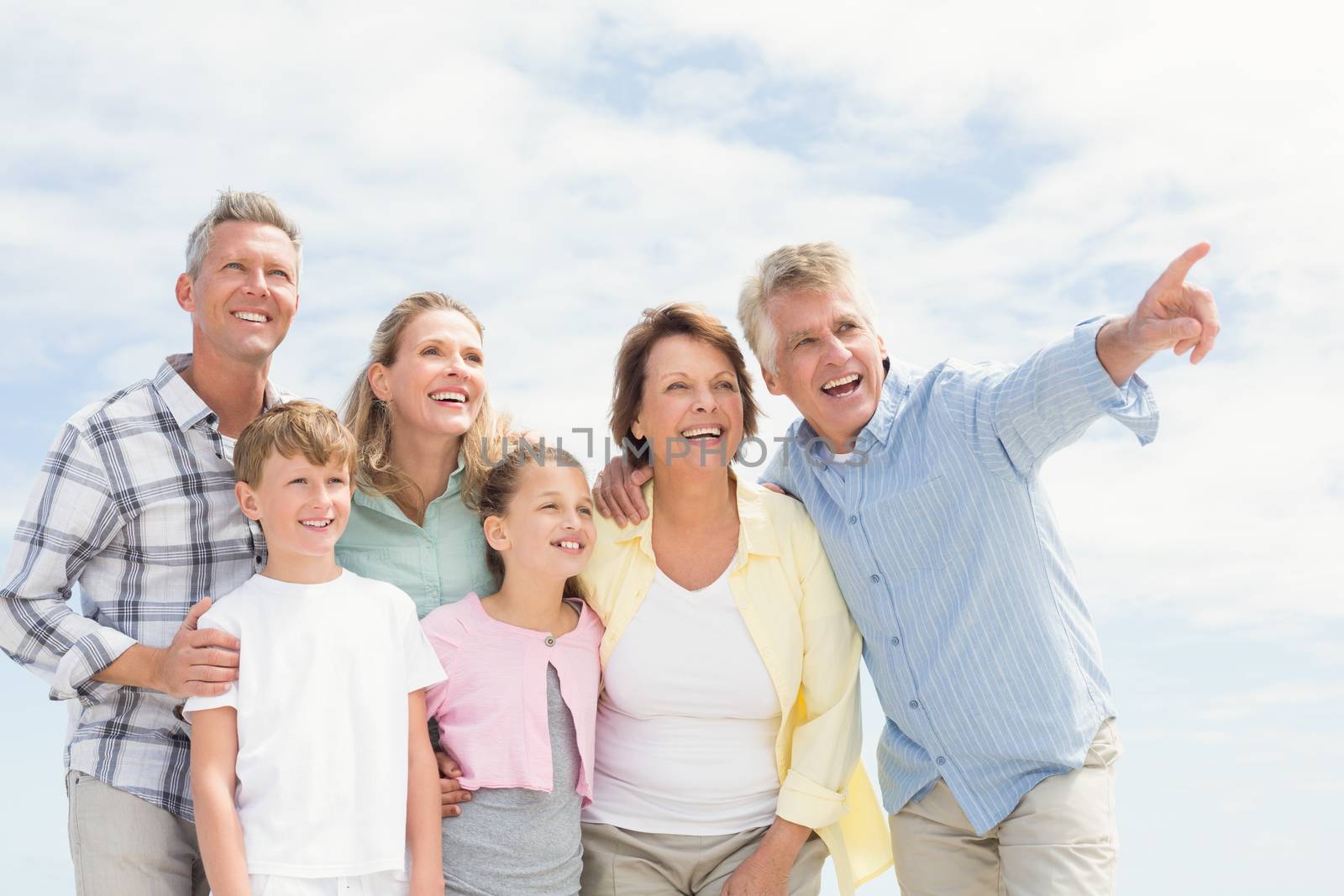 Multi generation family looking away by Wavebreakmedia