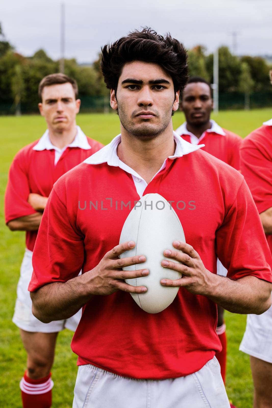 Tough rugby players ready to play by Wavebreakmedia