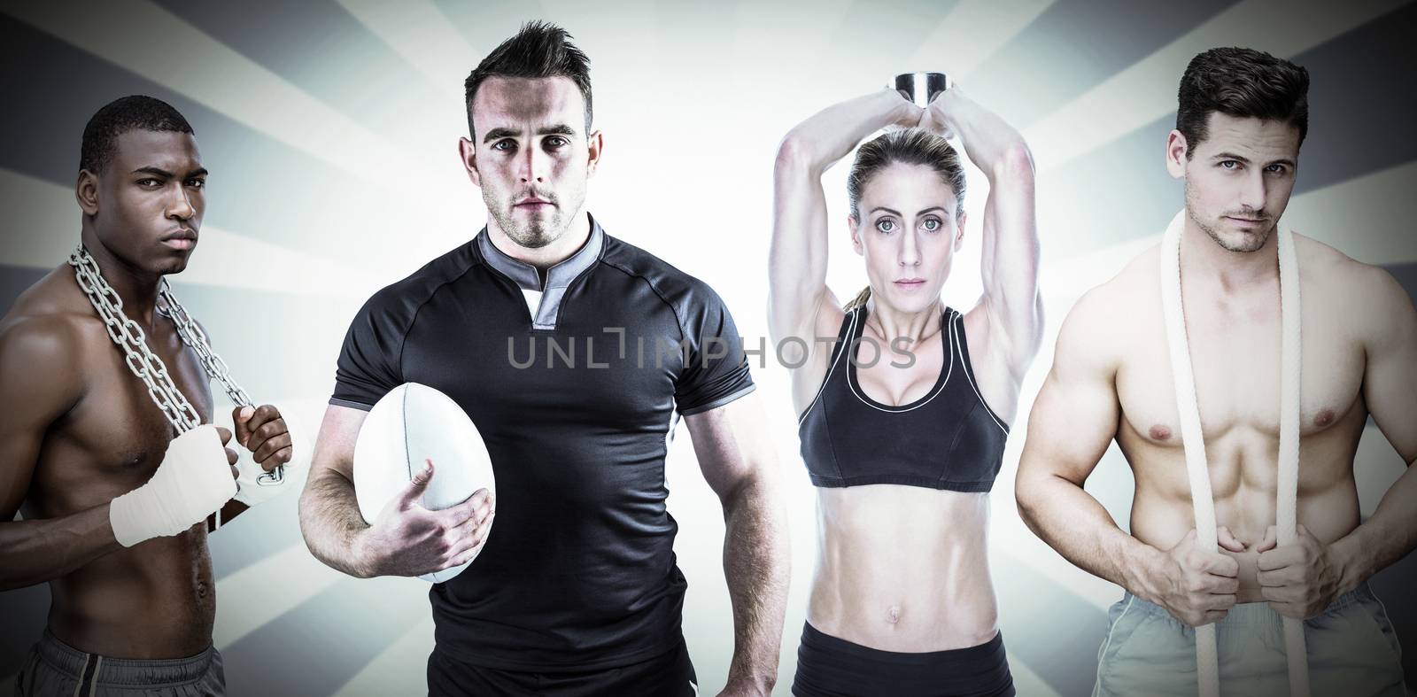 Composite image of fit people by Wavebreakmedia