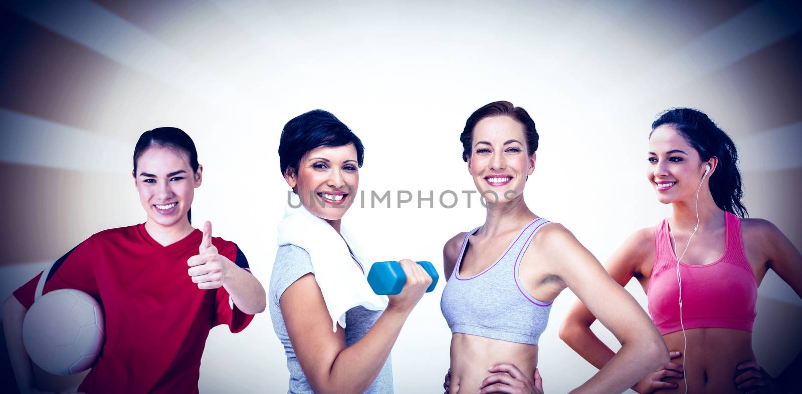 Composite image of fit people by Wavebreakmedia