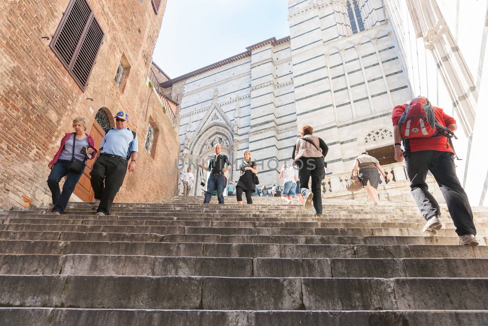 Cathedral of Saint Mary of the Assumption Tourists on steps by brians101