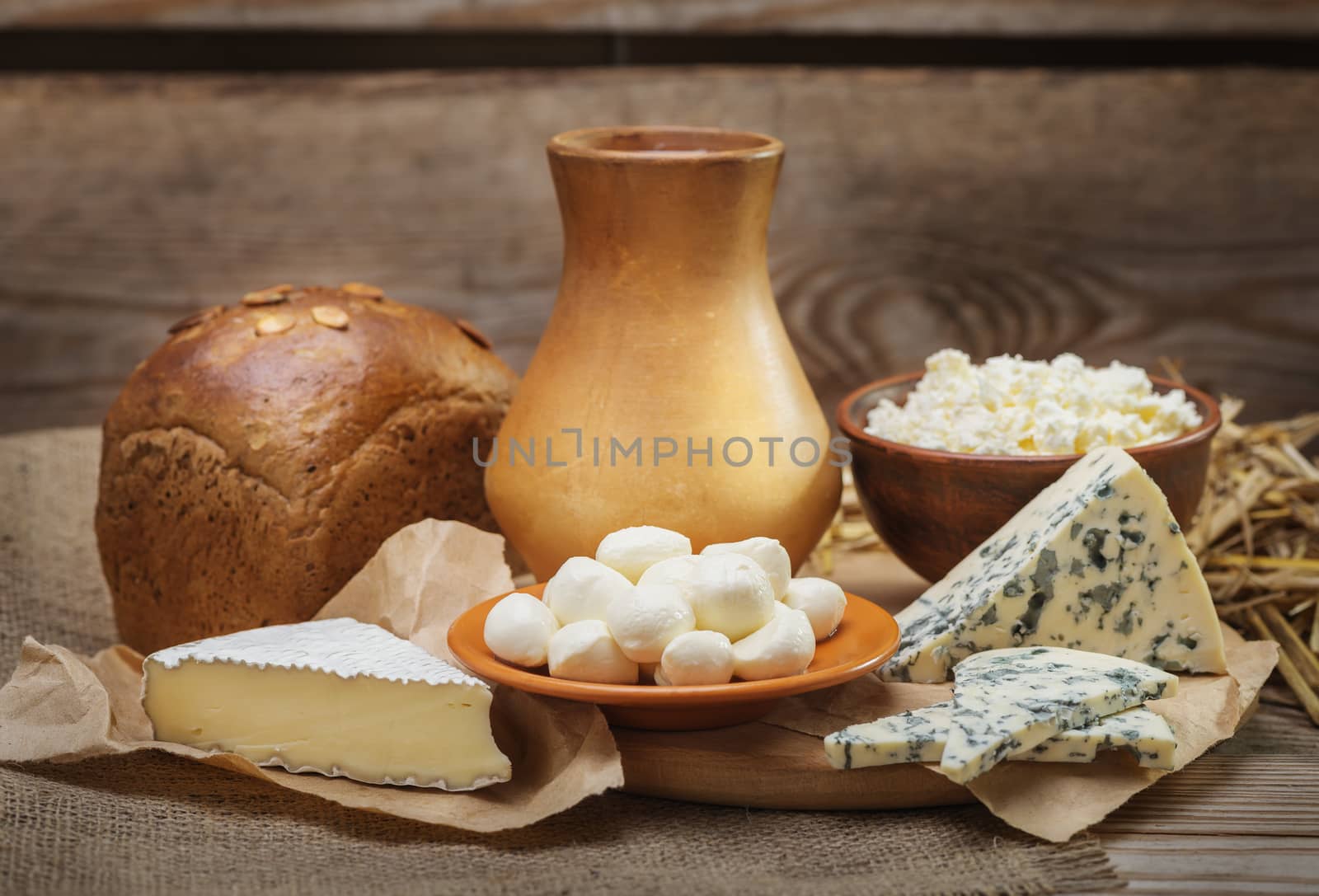Rustic natural dairy products by iprachenko