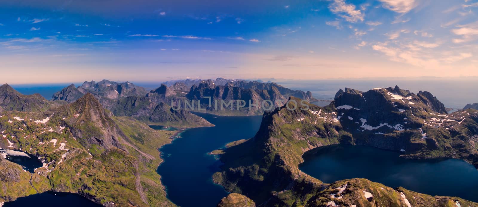 Panorama of Lofoten islands by Harvepino