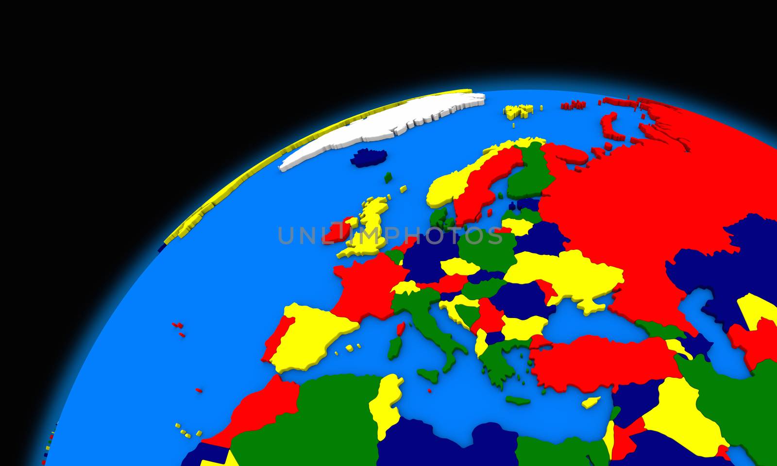 Europe on planet Earth political map by Harvepino