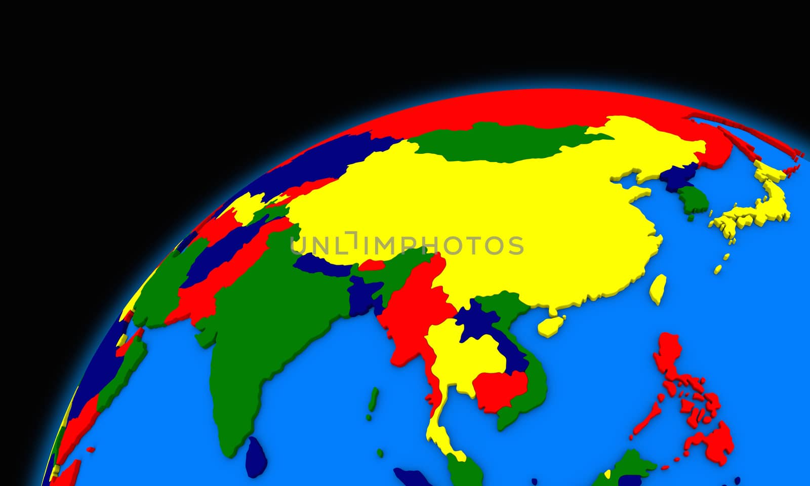 southeast Asia on planet Earth, political map