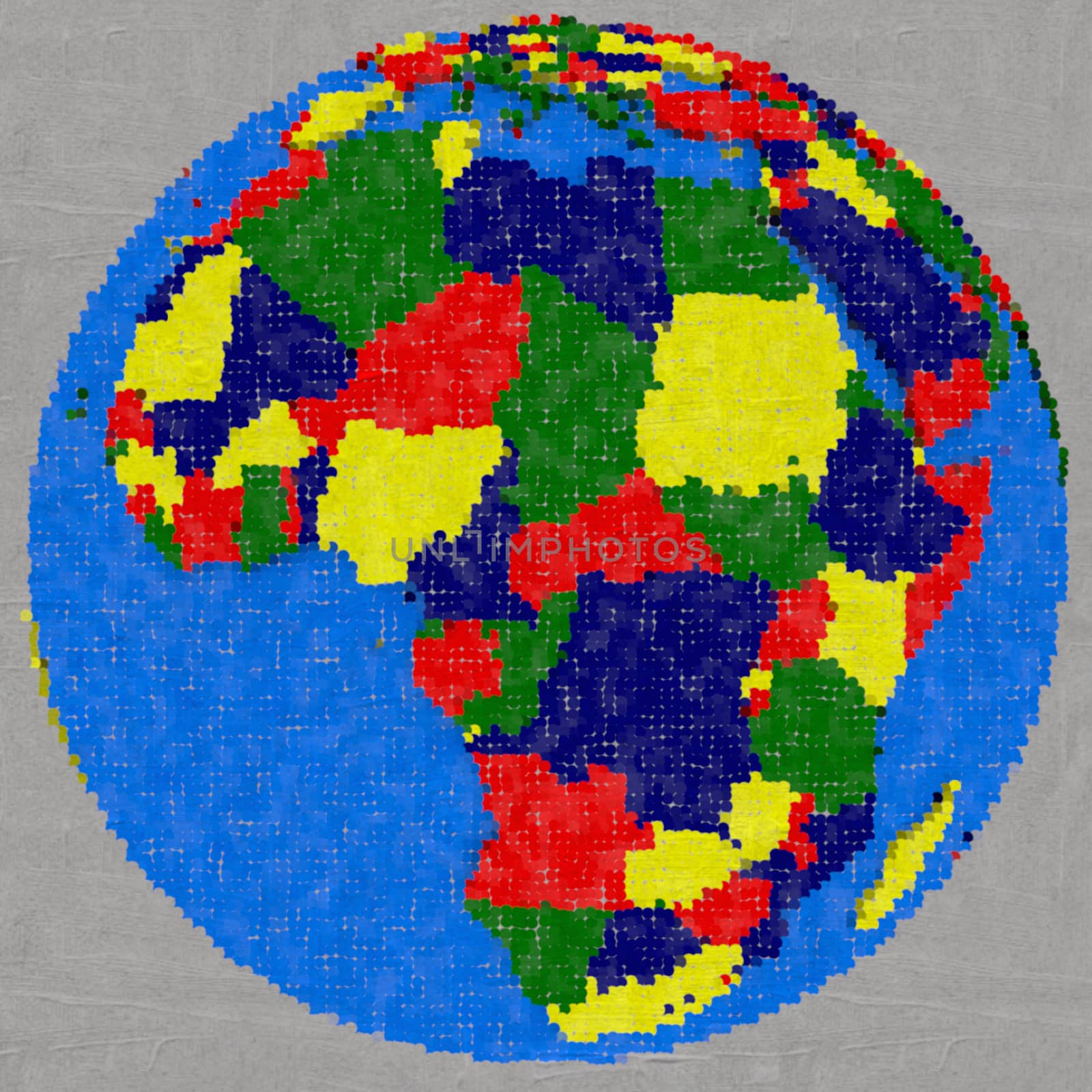 Drawing of Africa on Earth by Harvepino