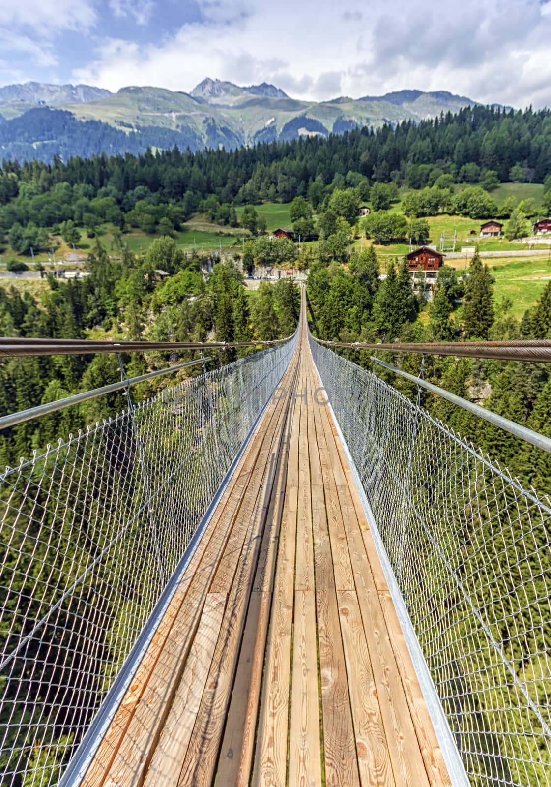 Lama suspended bridge, Valais, Switzerland by Elenaphotos21