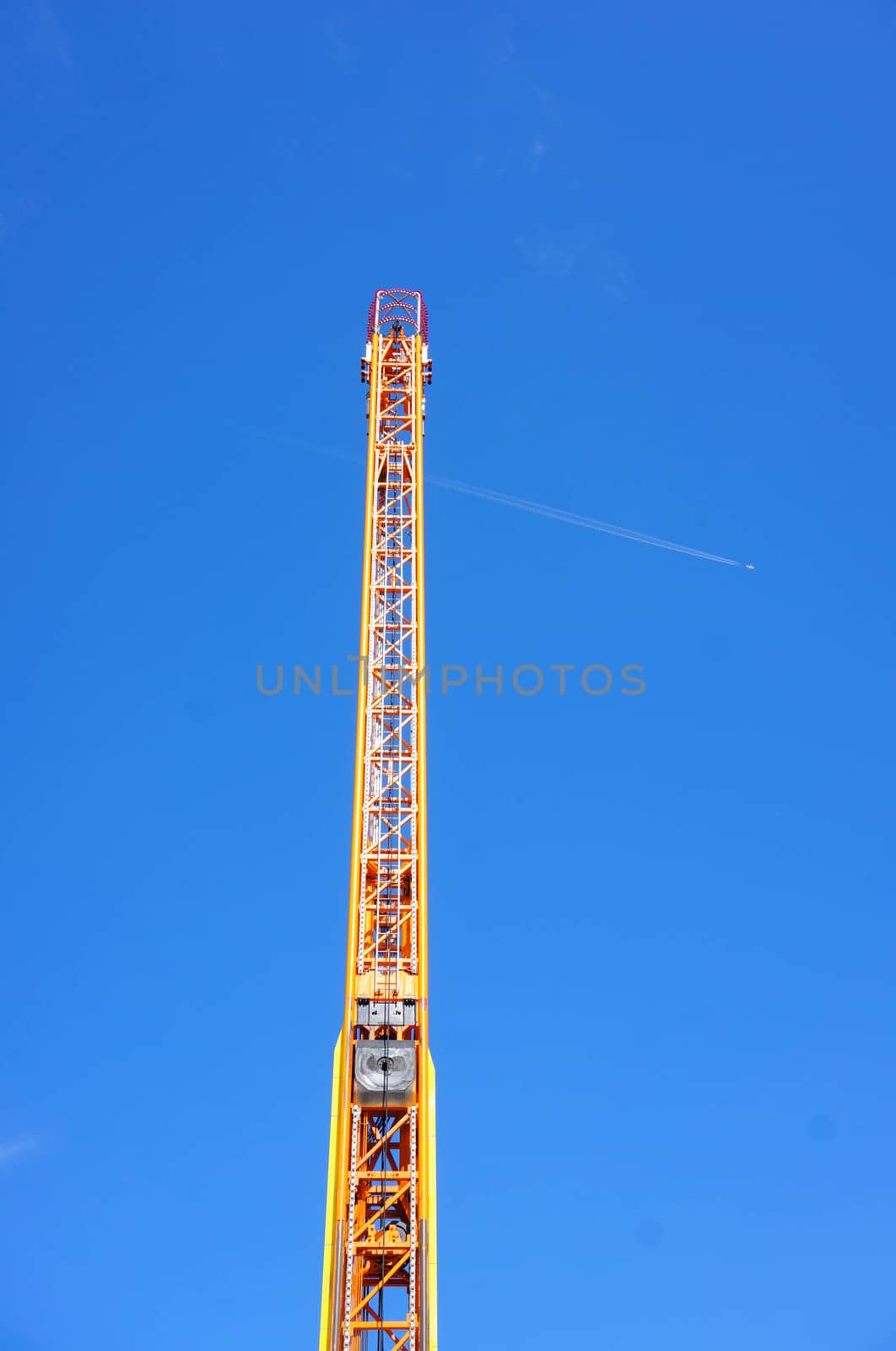 High tower attraction and blue sky 