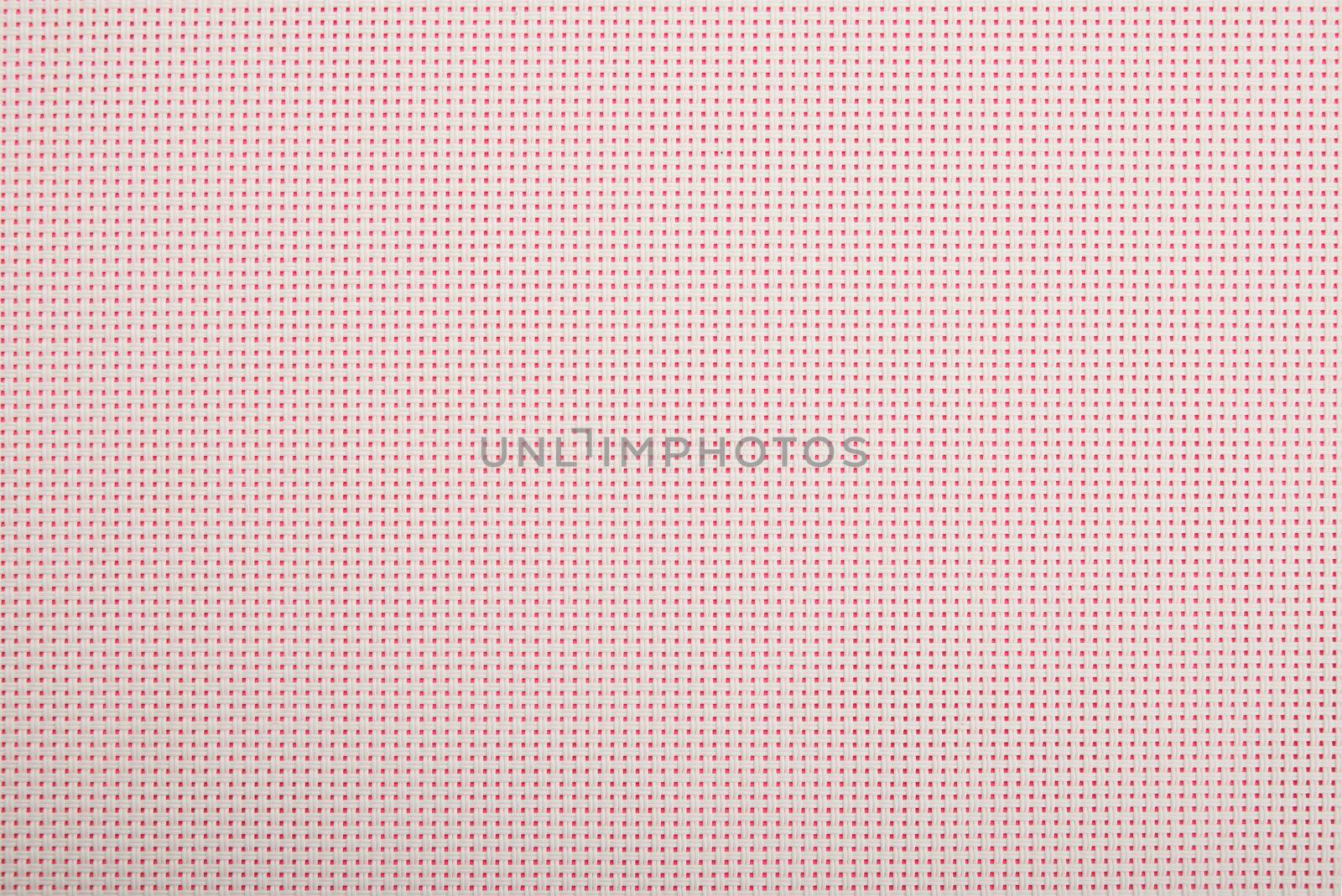 Background texture of white wicker braided plastic double strings with small mesh and pink back