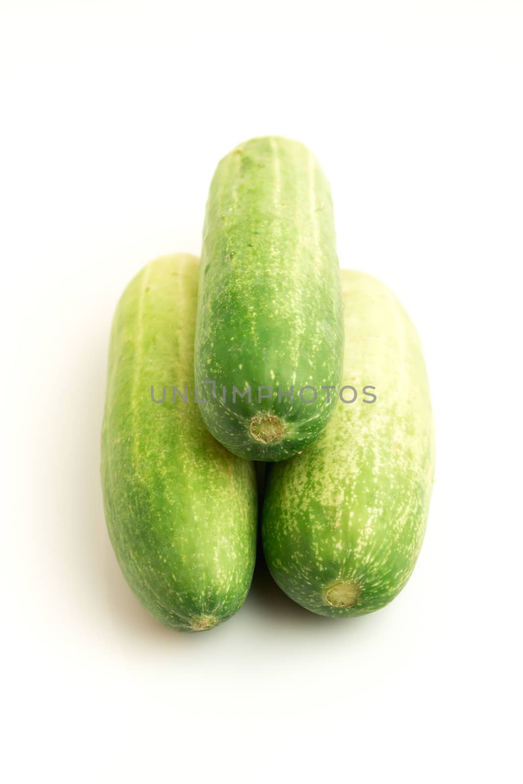 fresh cucumbers isolated on white background