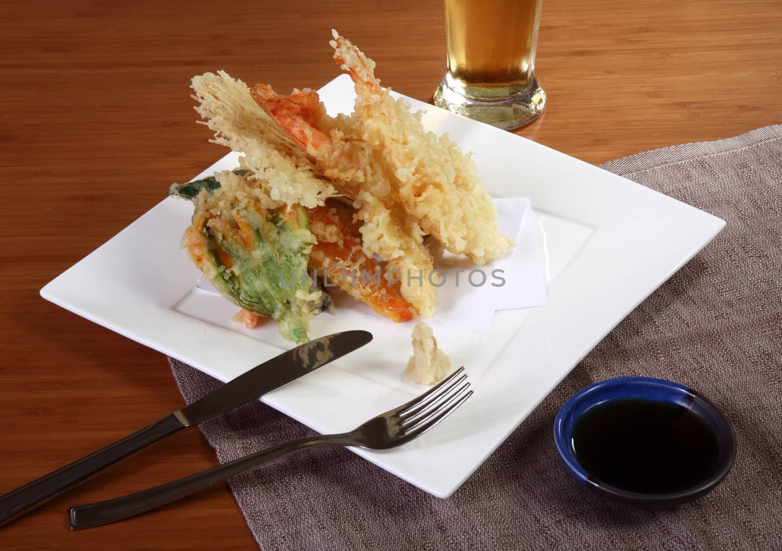 Japanese cuisine dish of tempura classic