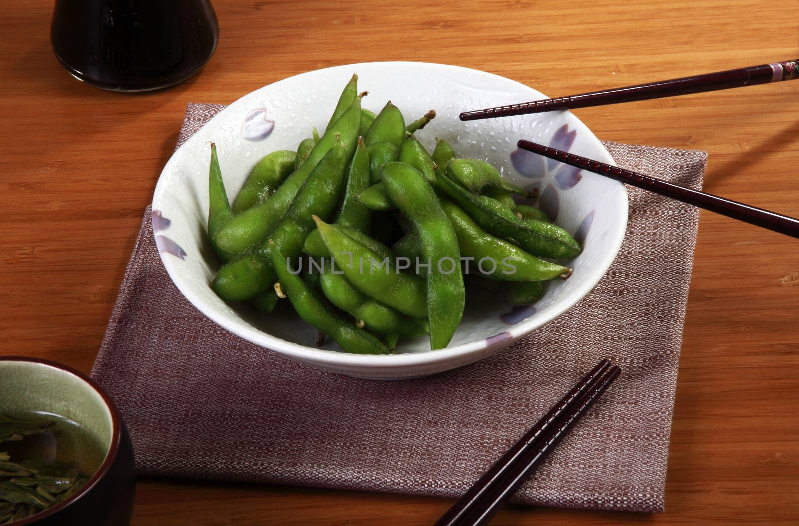 Japanese appetizer edamame beans