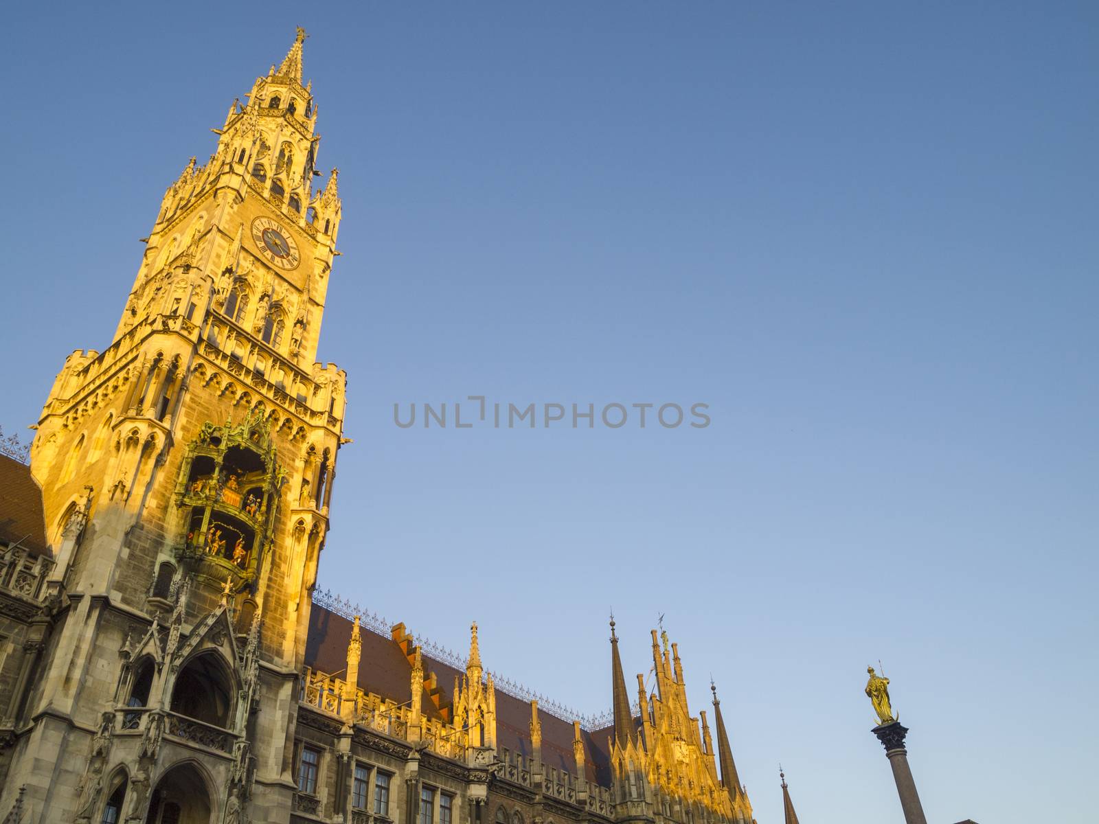 Gothic City Hall at Marienplatz in late afternoon, Munich, Bavaria, Germany