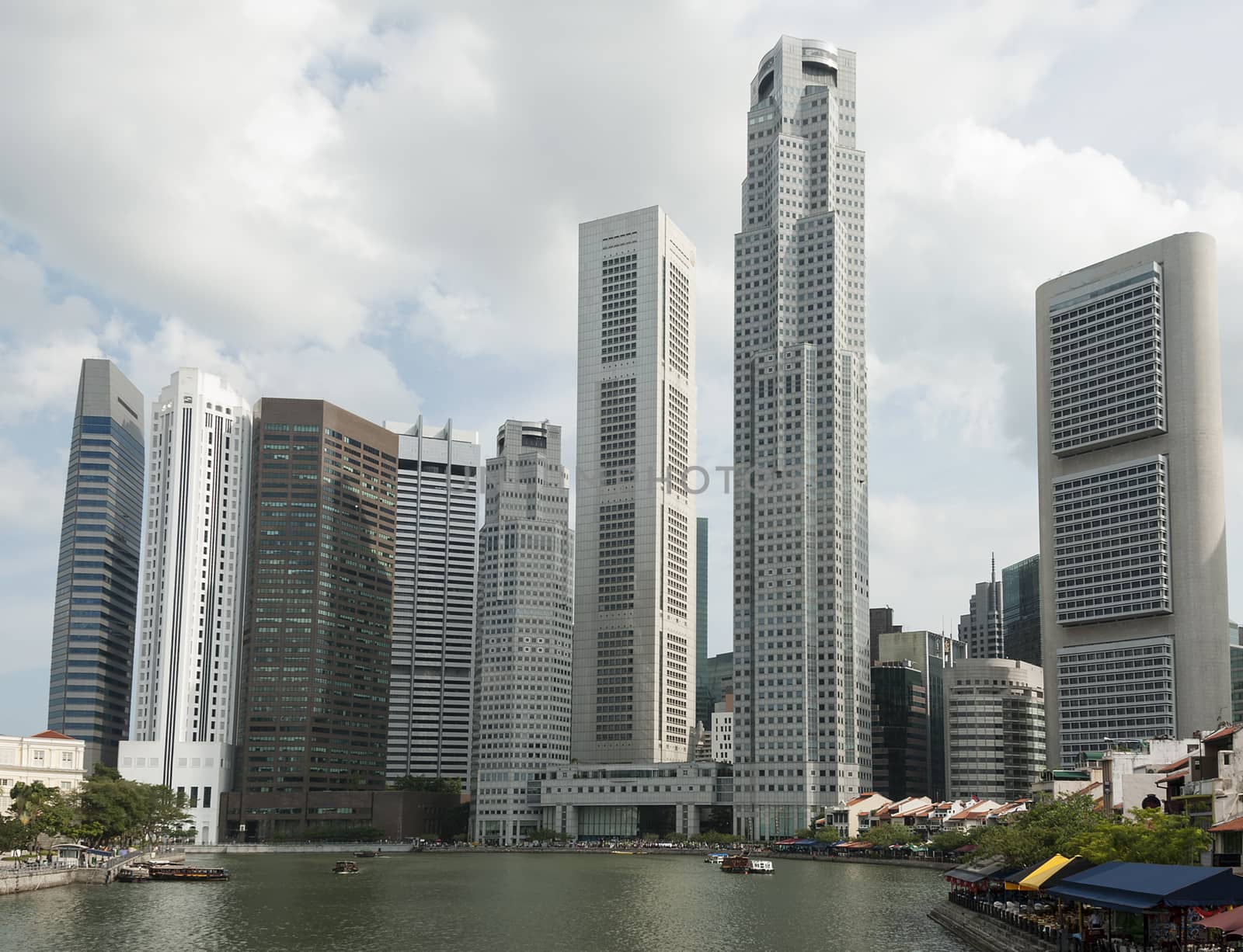 singapore skyline with clark quay