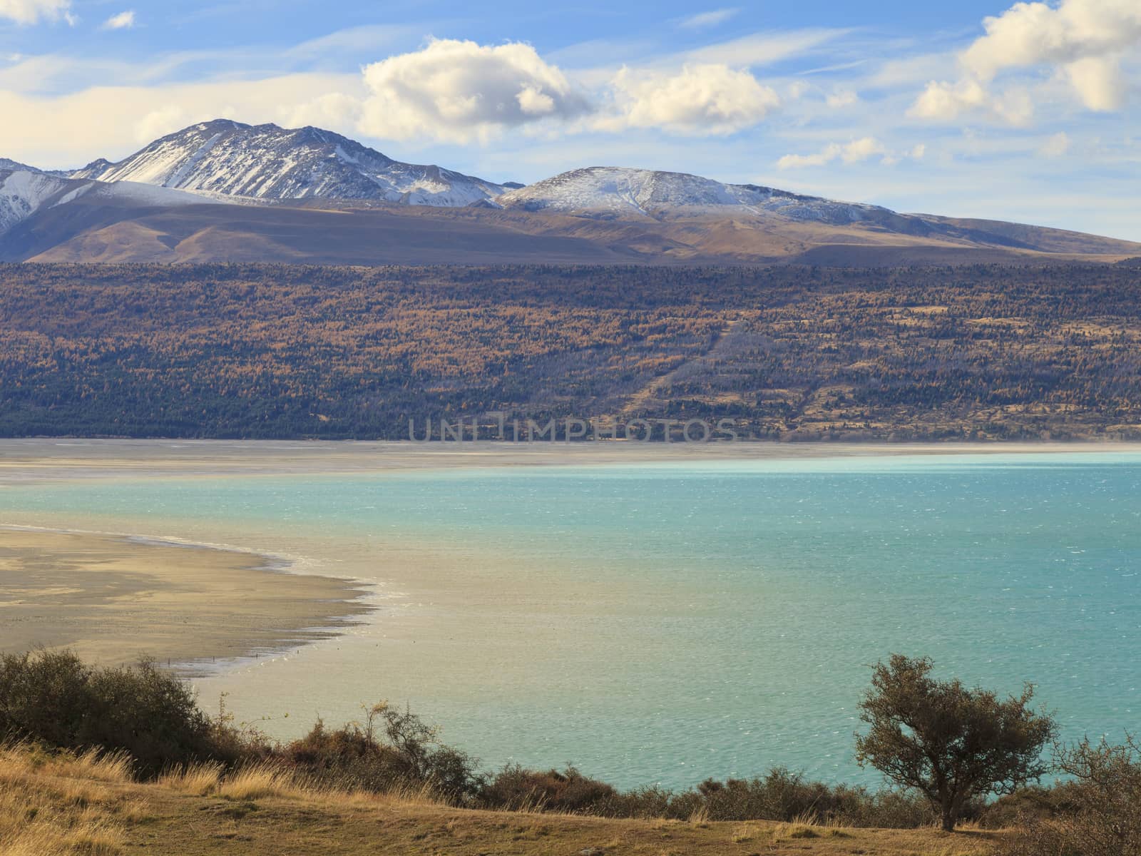 Pukaki Lake, Mackenzie Basin, Southern island of New Zealand