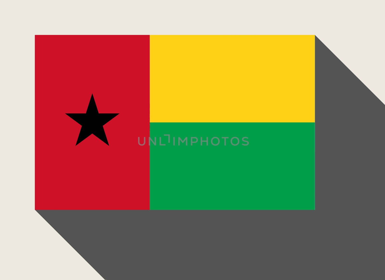 Guinea Bissau flag in flat web design style.