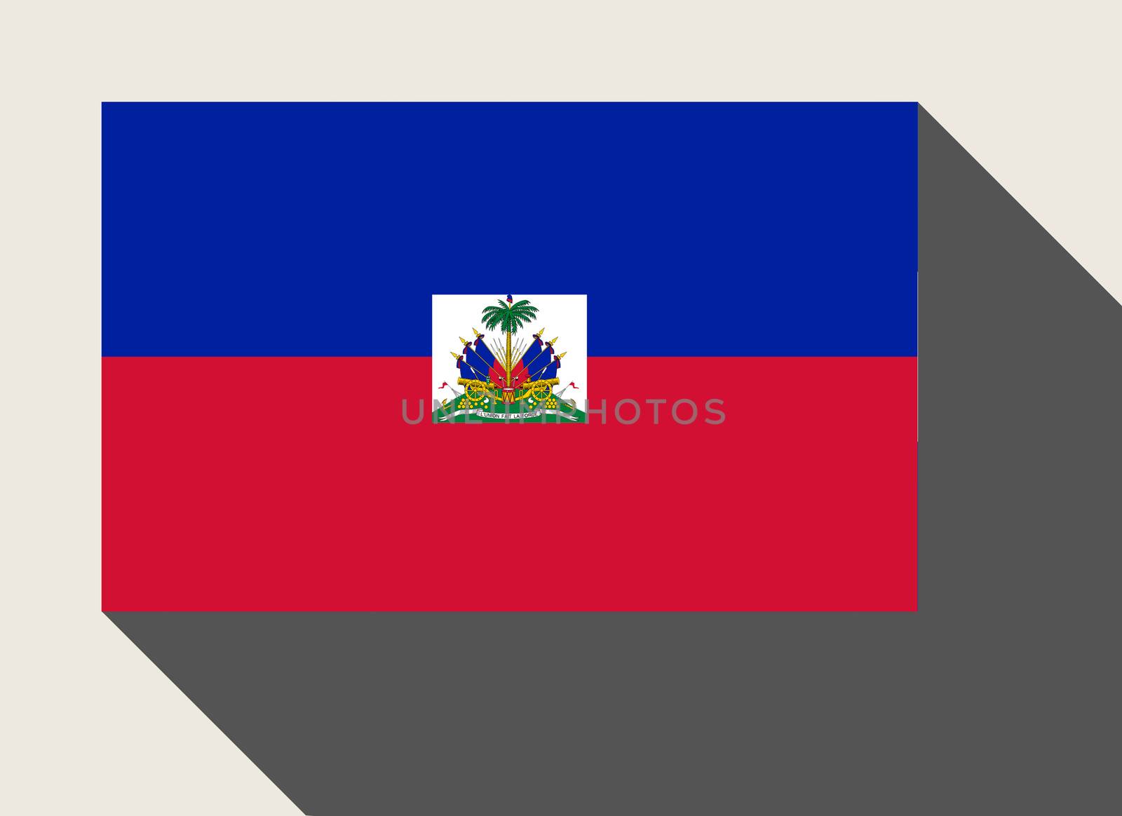 Haiti flag in flat web design style.