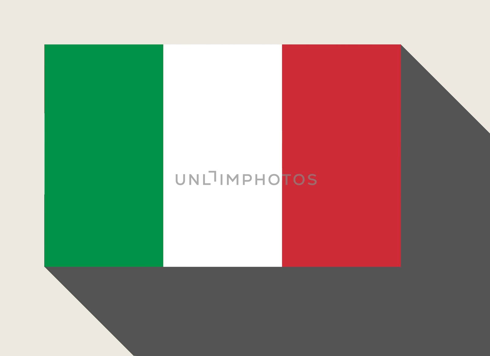 Italy flag in flat web design style.