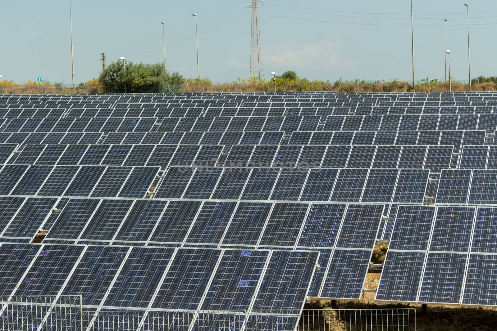 Solar panel produces green, enviromentaly friendly energy from the sun.