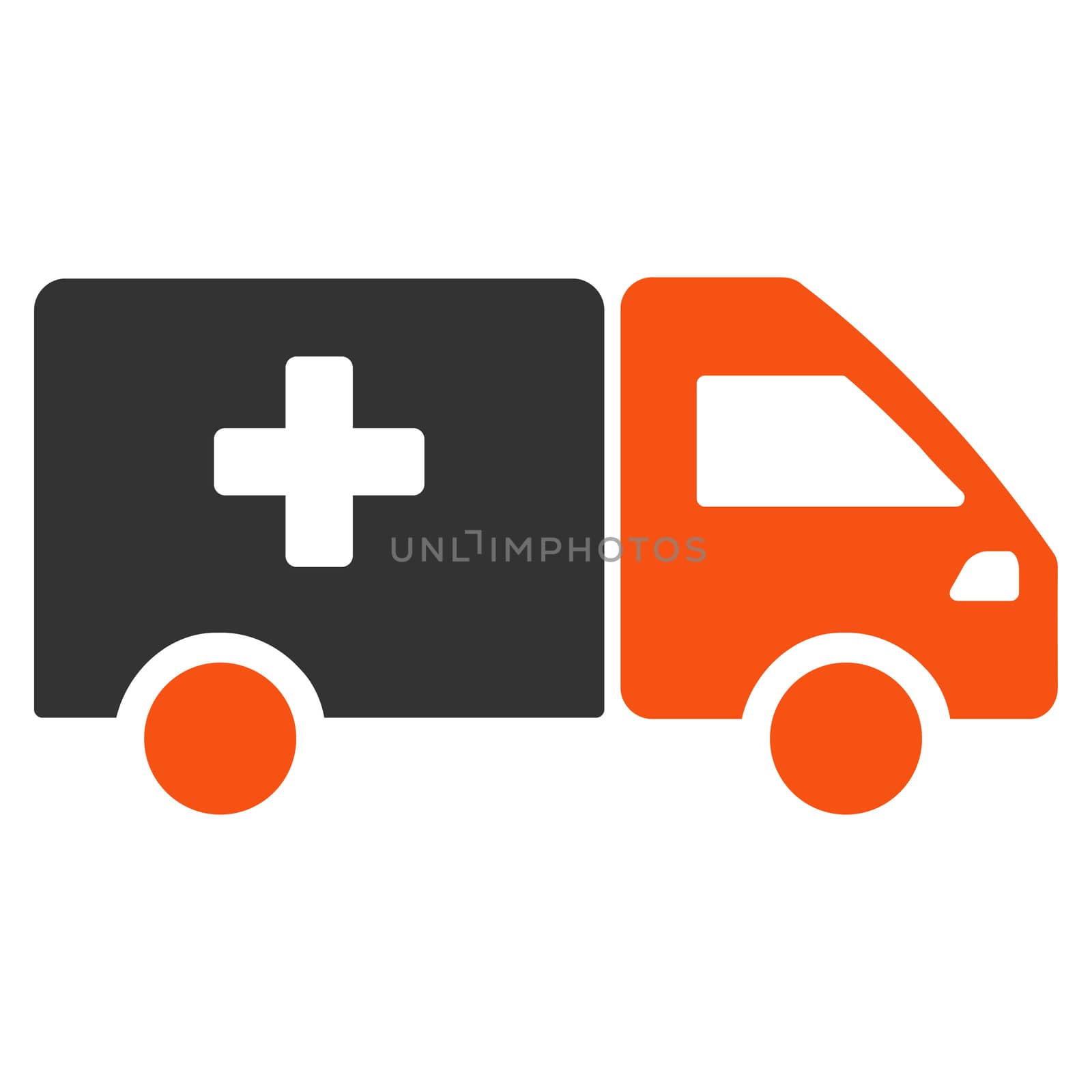 Drug Shipment glyph icon. Style is bicolor flat symbol, orange and gray colors, rounded angles, white background.