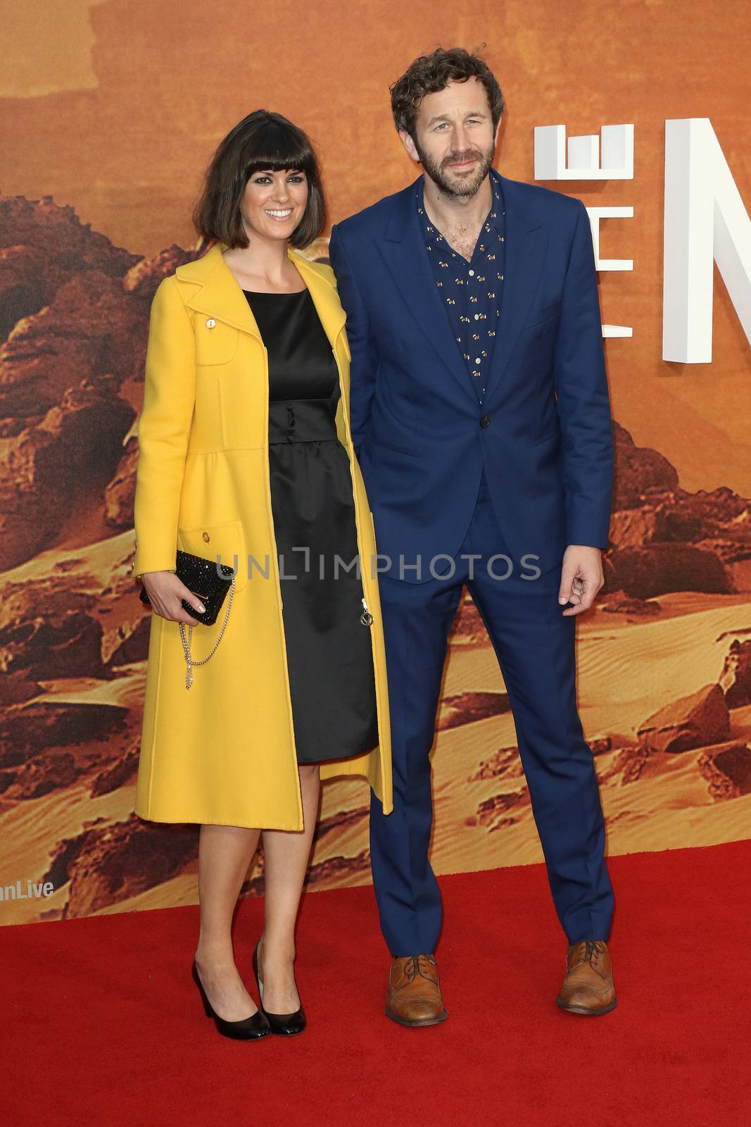 ENGLAND, London: Dawn O'Porter and Chris O'Dowd attend the European premiere of The Martian in Leicester Square in London, UK on September 24, 2015