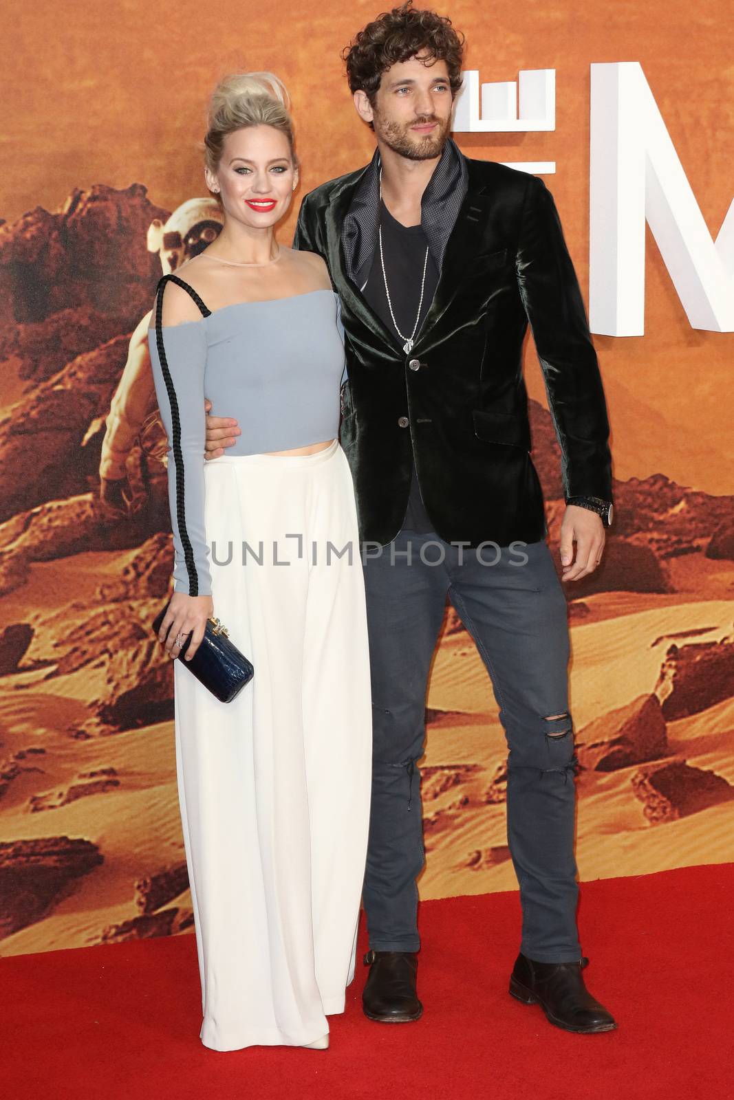 ENGLAND, London: Kimberly Wyatt and Max Rogers attend the European premiere of The Martian in Leicester Square in London, UK on September 24, 2015