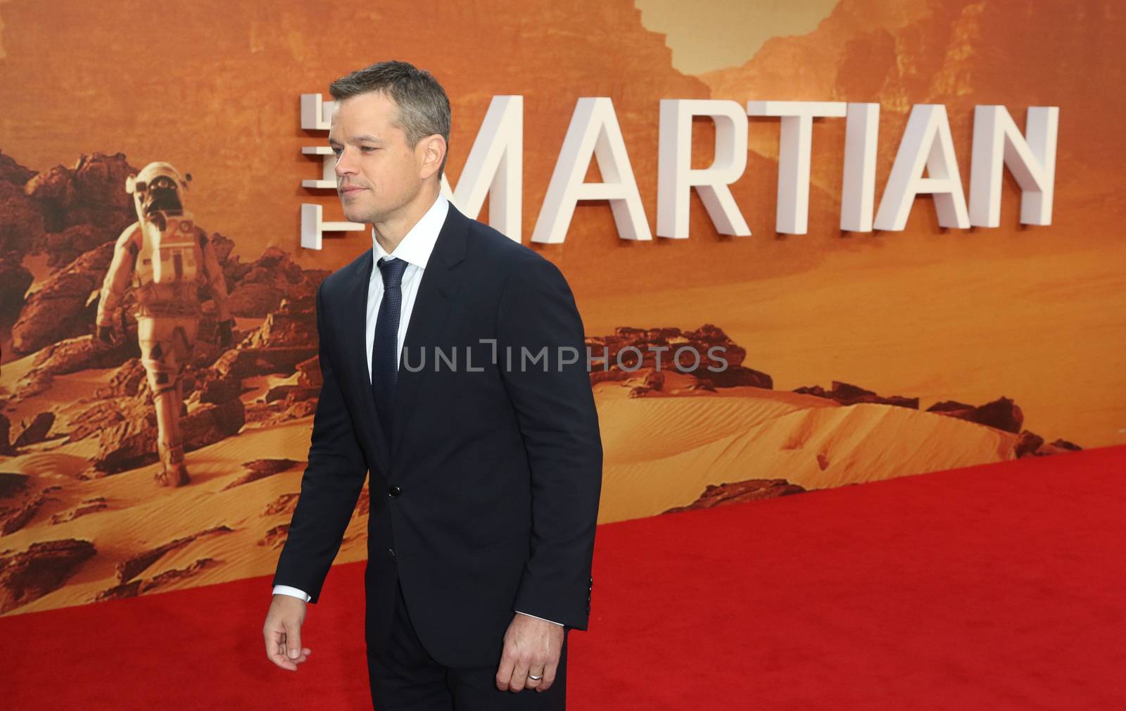 ENGLAND, London: Matt Damon attends the European premiere of The Martian in Leicester Square in London, UK on September 24, 2015