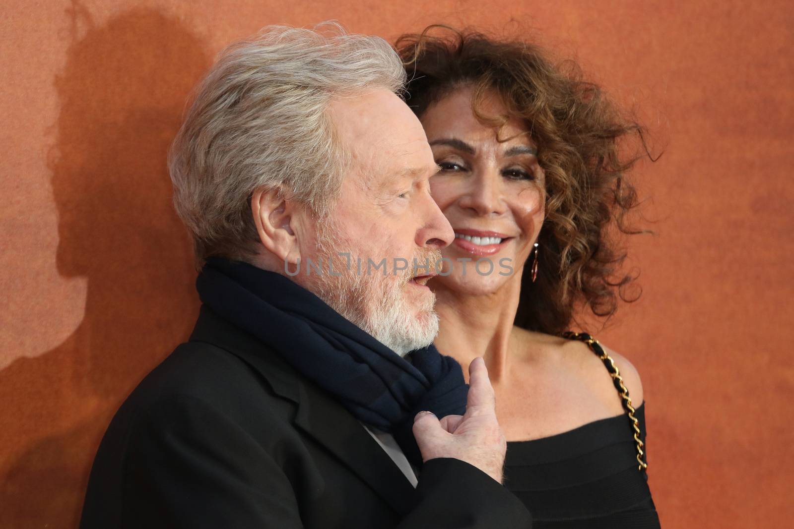 ENGLAND, London: Ridley Scott and Giannina Facio attend the European premiere of The Martian in Leicester Square in London, UK on September 24, 2015