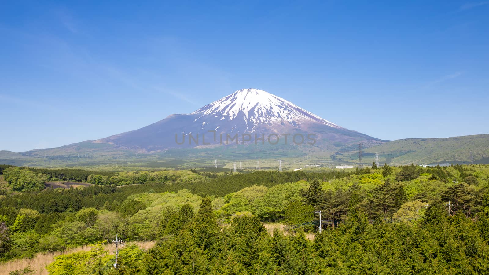 Panoramic of fuji mountain