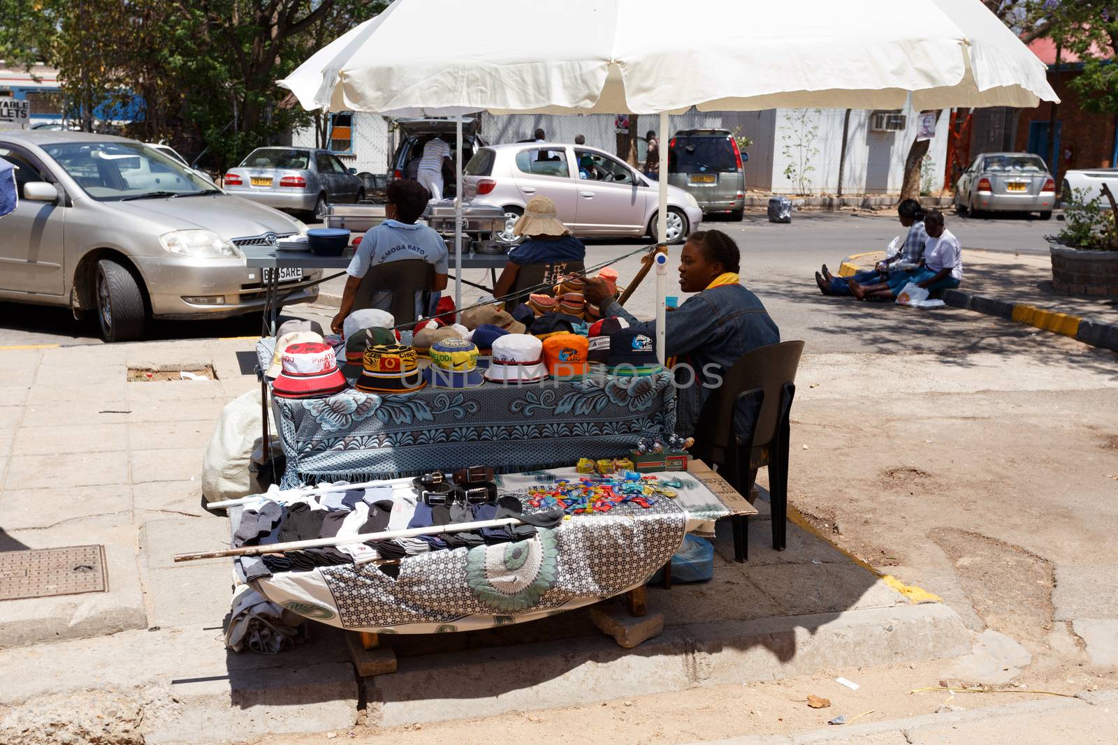 BOTSWANA, FRANCISTOWN, OCTOBER 28: Peoples on street market in the second largest city in Botswana, October 27, 2014, Botswana