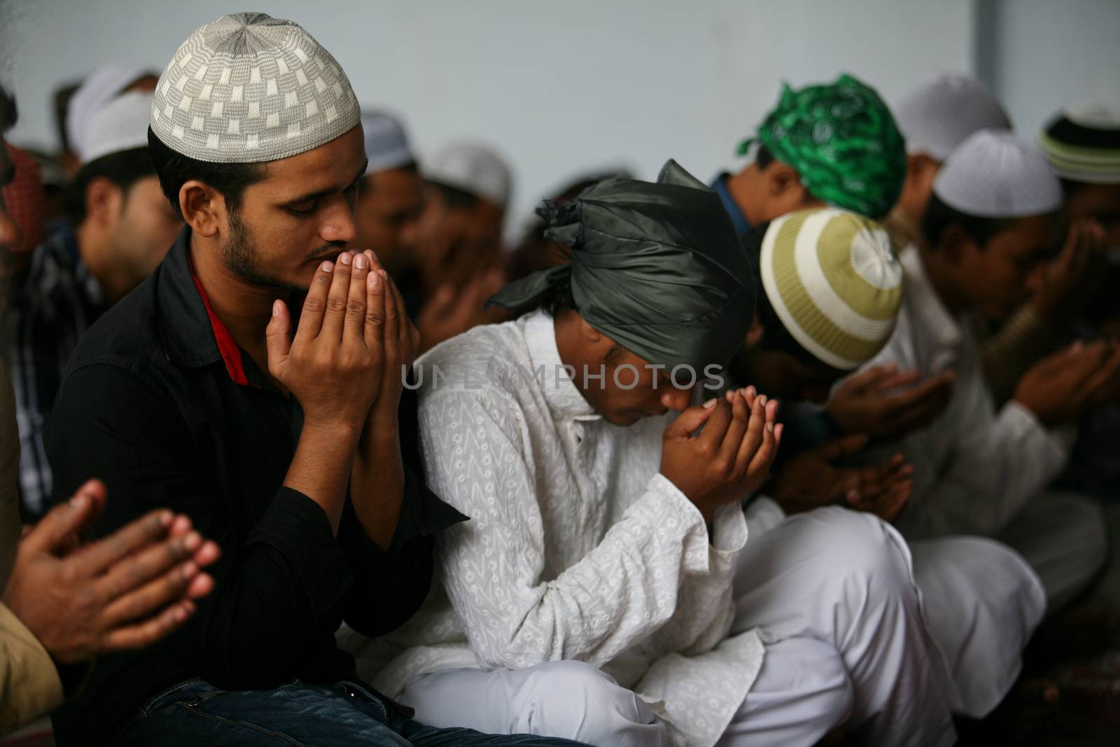 NEPAL, Kathmandu: Muslim worshippers celebrate Eid-al-Adha by offering prayers at a Kasmere Jama mosque in Kathmandu in Nepal on September 25, 2015. The festival marks the end of Hajj, which is a holy pilgrimage that many Muslims make every year. People of Islamic faith have felt more comfortable celebrating Eid ul-Adha in Nepal after the country ushered in a new democratic, secularist constitution