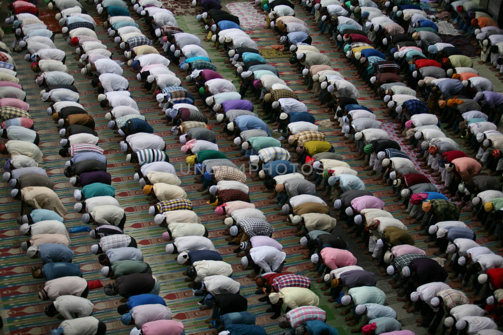 NEPAL, Kathmandu: Muslim worshippers celebrate Eid-al-Adha by offering prayers at a Kasmere Jama mosque in Kathmandu in Nepal on September 25, 2015. The festival marks the end of Hajj, which is a holy pilgrimage that many Muslims make every year. People of Islamic faith have felt more comfortable celebrating Eid ul-Adha in Nepal after the country ushered in a new democratic, secularist constitution