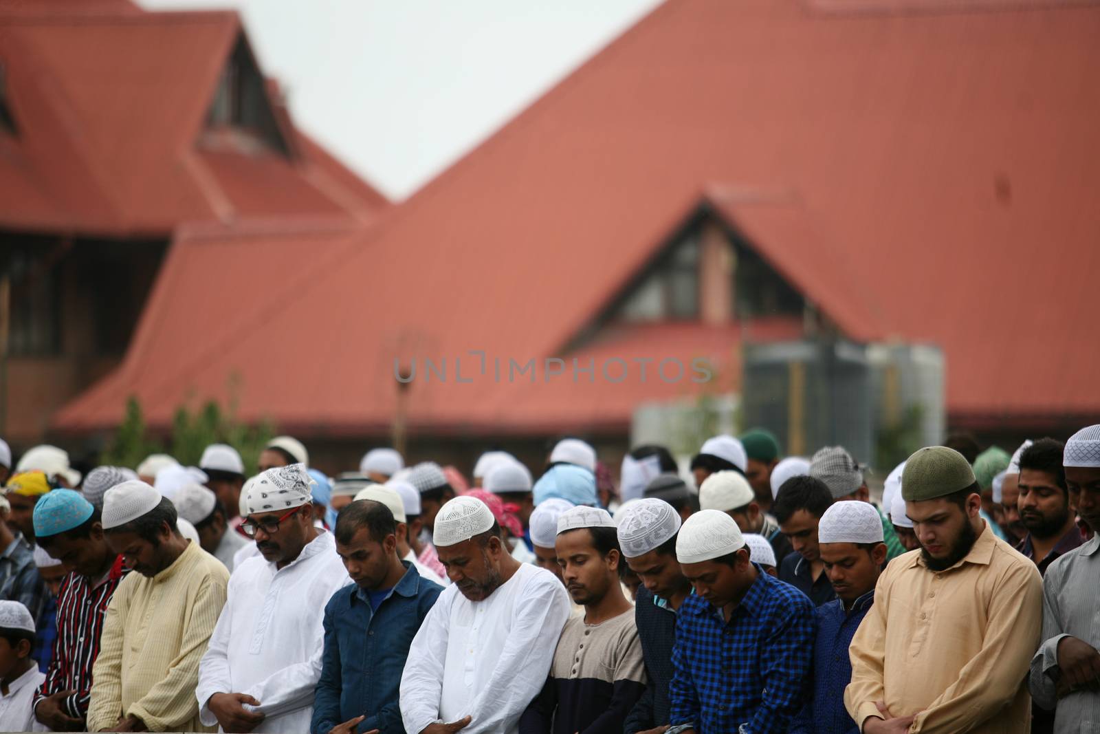 NEPAL, Kathmandu: Muslim worshippers celebrate Eid-al-Adha by offering prayers at a Kasmere Jama mosque in Kathmandu in Nepal on September 25, 2015. The festival marks the end of Hajj, which is a holy pilgrimage that many Muslims make every year. People of Islamic faith have felt more comfortable celebrating Eid ul-Adha in Nepal after the country ushered in a new democratic, secularist constitution