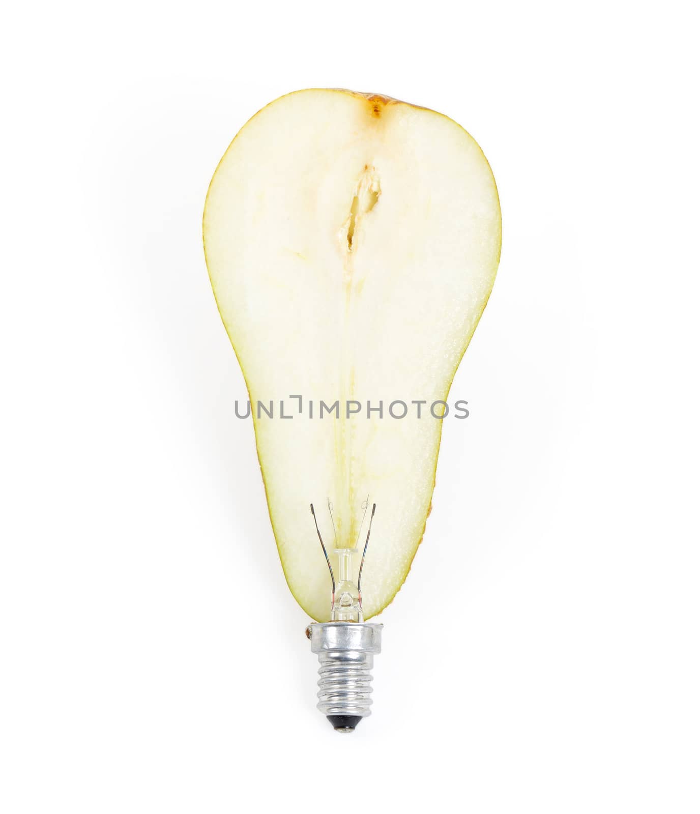 Light bulb made out of a pear by michaklootwijk