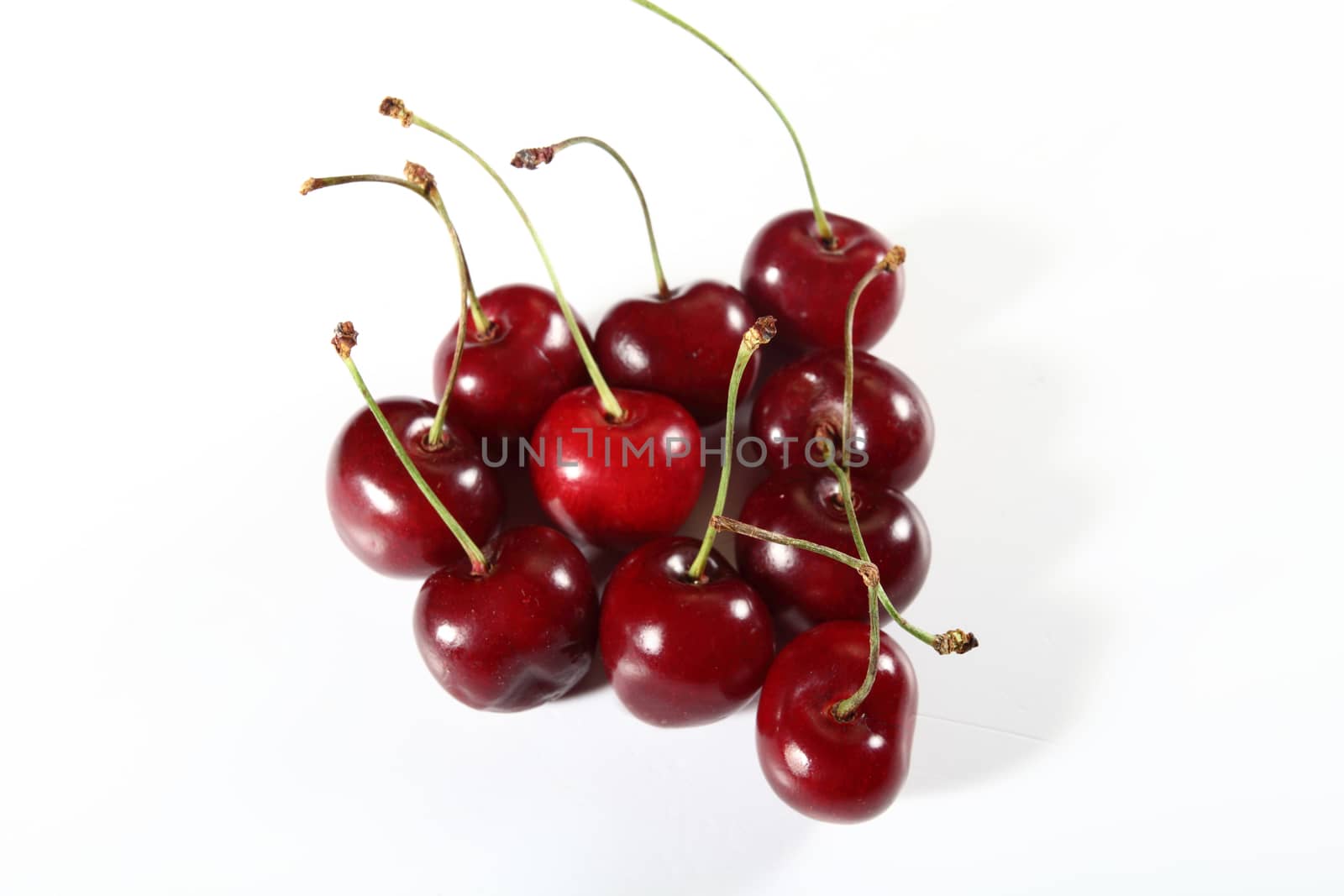 sweet cherry isolated on white background