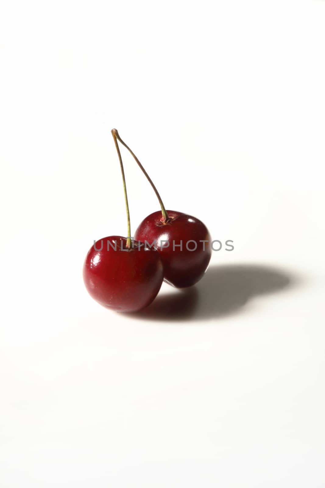 sweet cherry isolated on white background