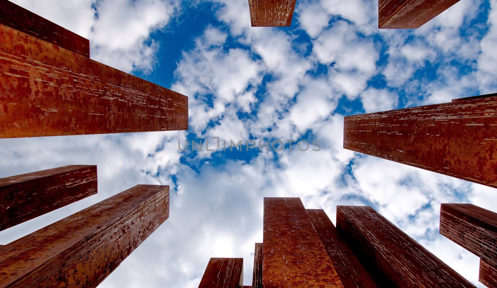 Abstract memorial for freedom fighters in Budapest, Hungary