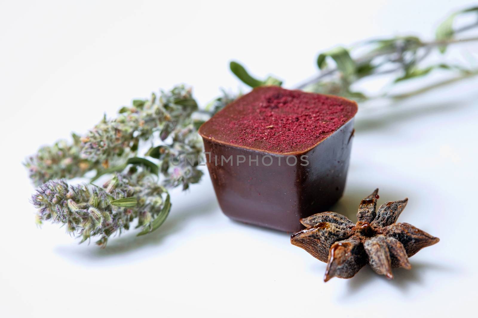 Chocolate candy isolated on white background