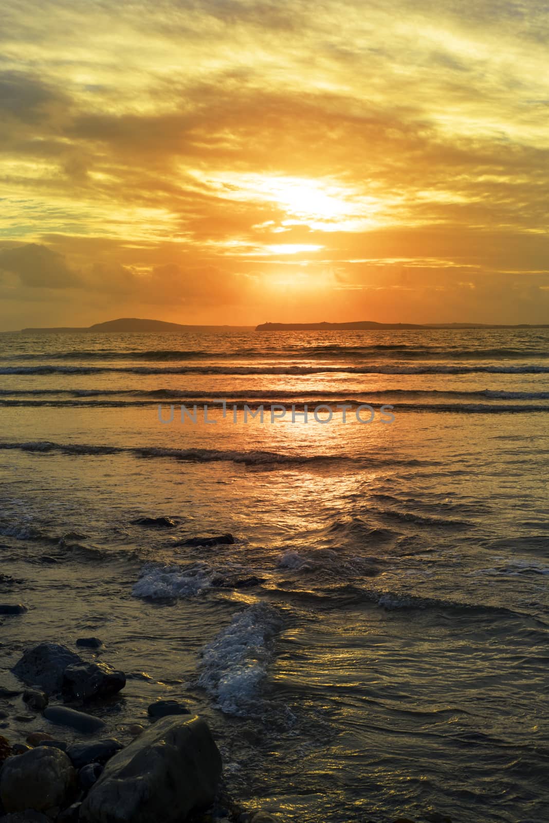 beal beach sunset near ballybunion by morrbyte