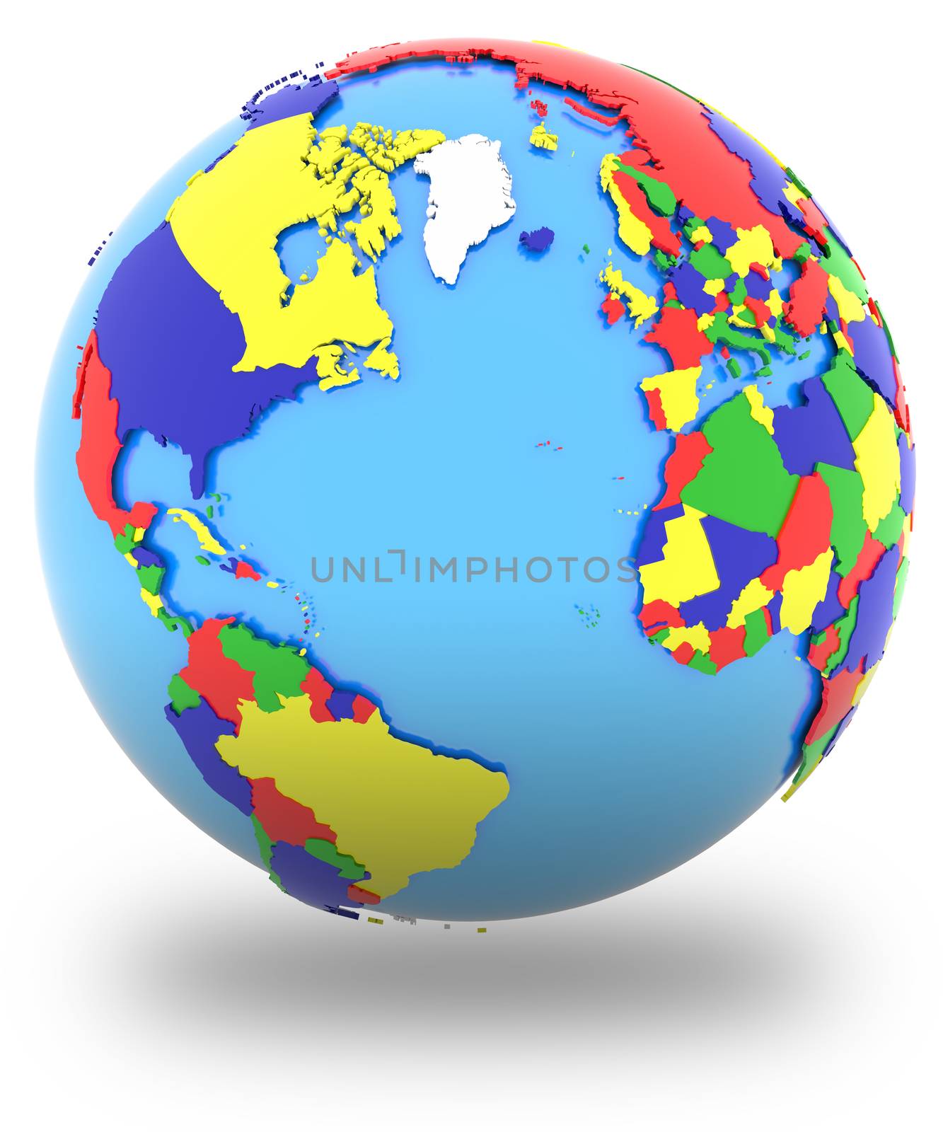 Western hemisphere on the globe by Harvepino