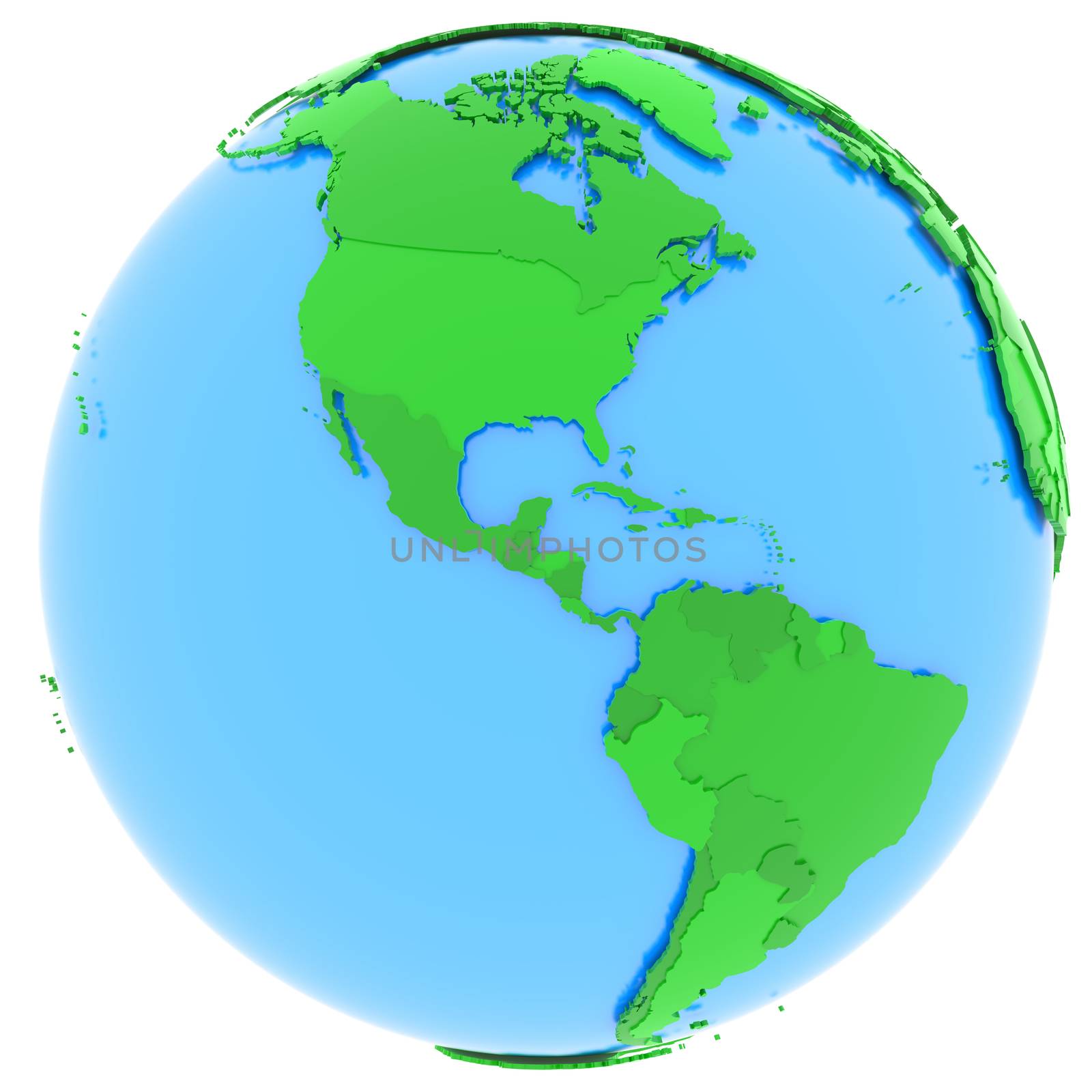 North and South America on Earth by Harvepino