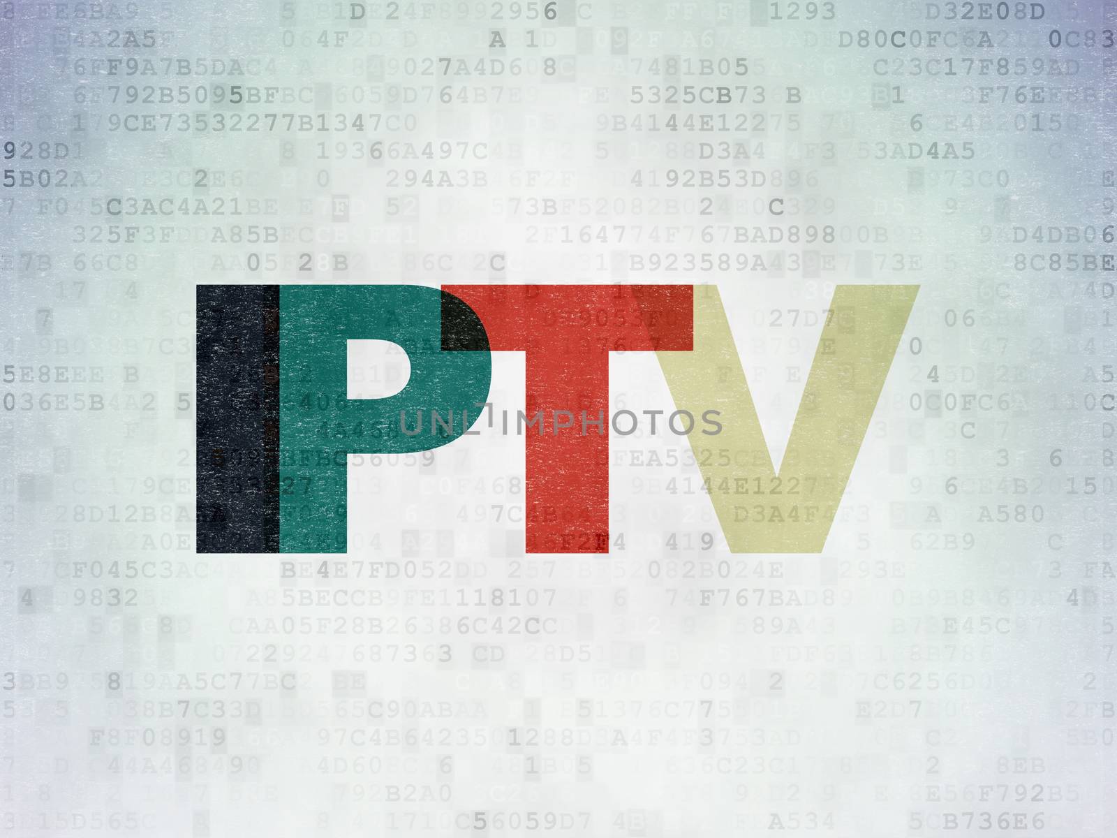 Web development concept: IPTV on Digital Paper background by maxkabakov
