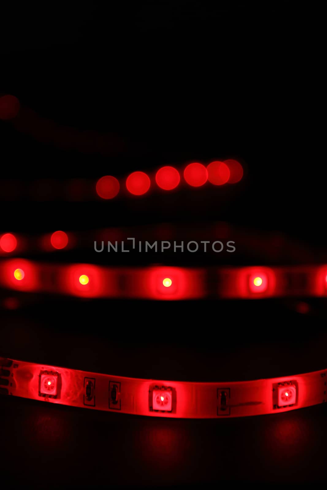 led red stripes black background