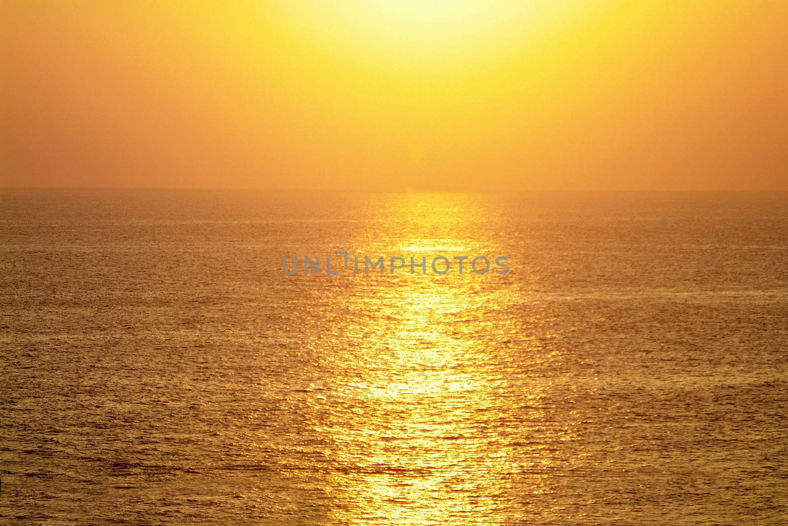 sunset over the sea in croatia