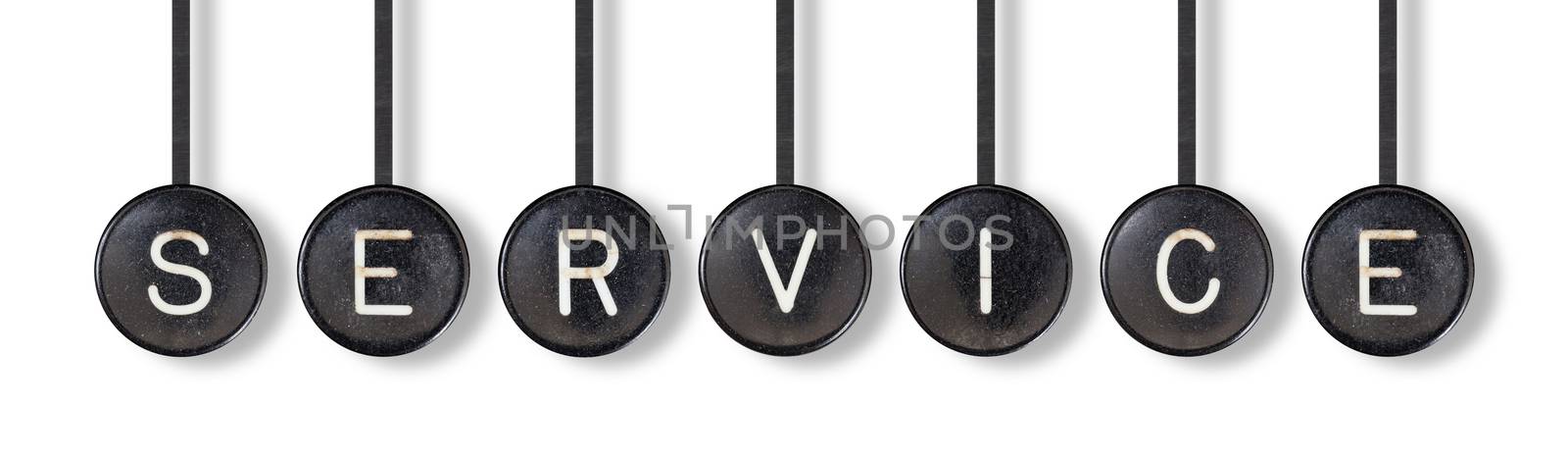 Typewriter buttons, isolated on white background - Service