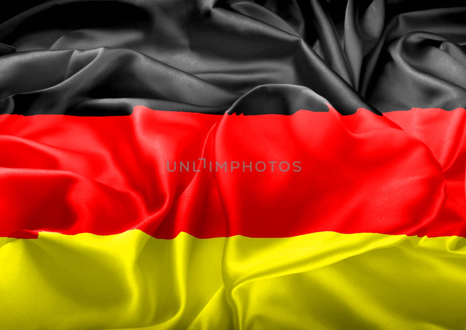 Flag of Germany - first adopted as the national flag of modern Germany in 1919, during the Weimar Republic. Since reunification on 3rd October 1990, the black-red-gold tricolor has become the flag of reunified Germany.